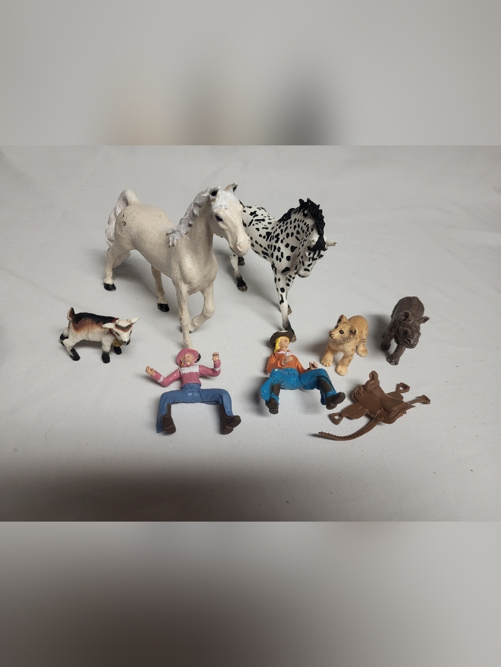 Schleich Collectible Animal/Riders Lot Of 7